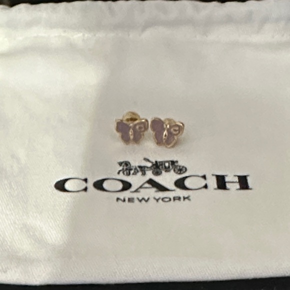 Coach Gold Elephant Earrings - Picture 1 of 3